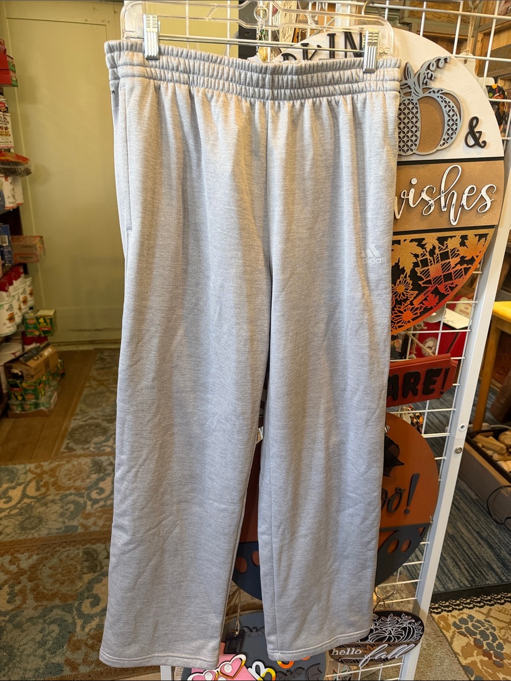 adidas Gray Sweatpants with Elastic Waist